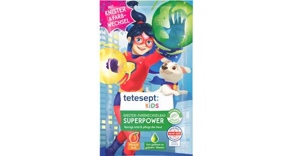 tetesept Kids Knister-Farbwechselbad Superpower