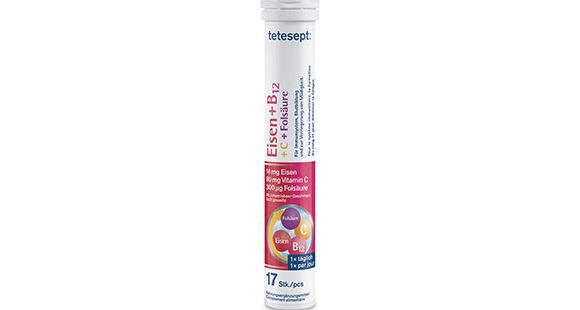 tetesept Eisen + B12 + C + Folsäure - Brausetabletten
