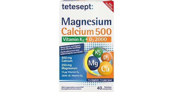 Tetesept Magnesium + Calcium + D3 + K2 Tabletten