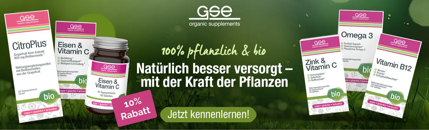 GSE organic supplements - 10% Rabatt